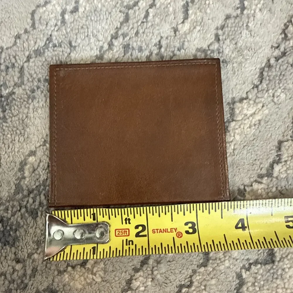 Vintage Pierre Cardin Men Brown Leather Bifold Wallet